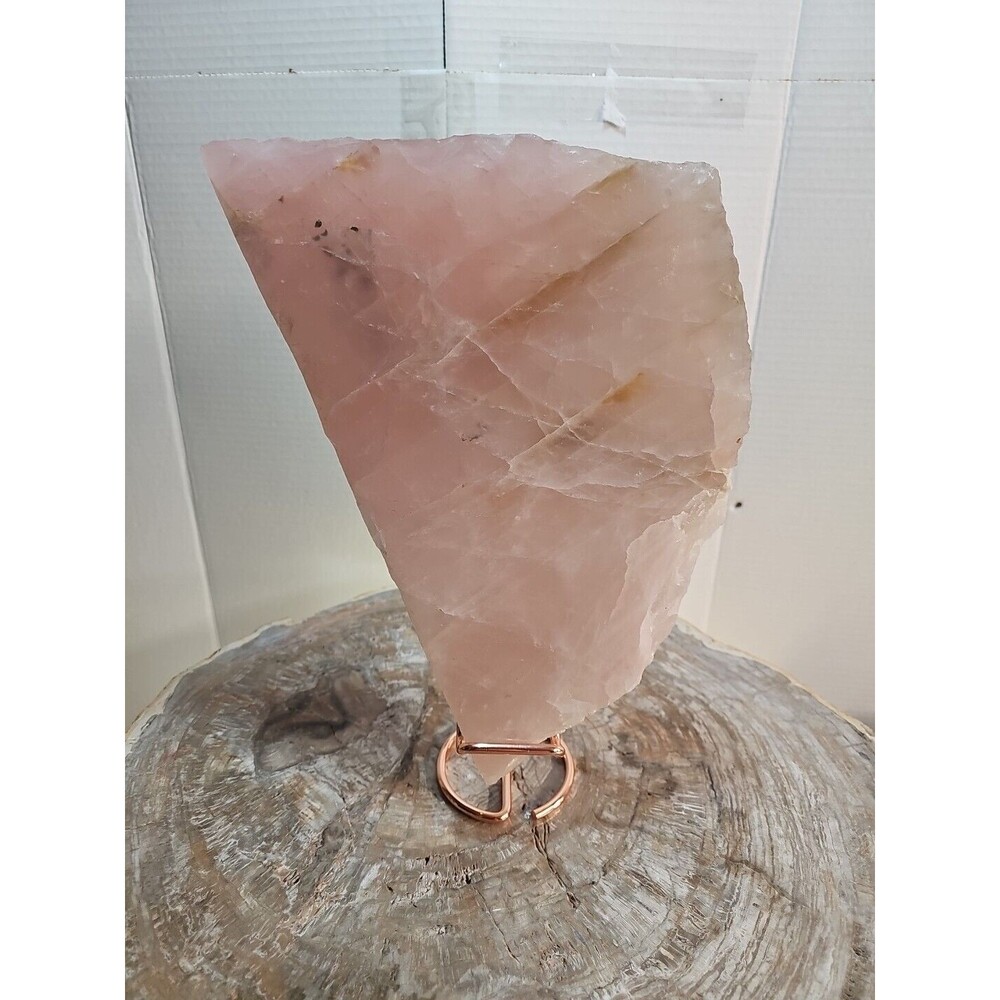 5.72LB Natural Rose Quartz Crystal Pink Crystal Stone slices Healing - Picture 2 of 12